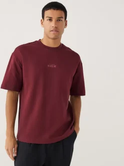 Stone / Burgundy Red / Blue Smart Soft Touch Heavyweight T-Shirts 3 Pack