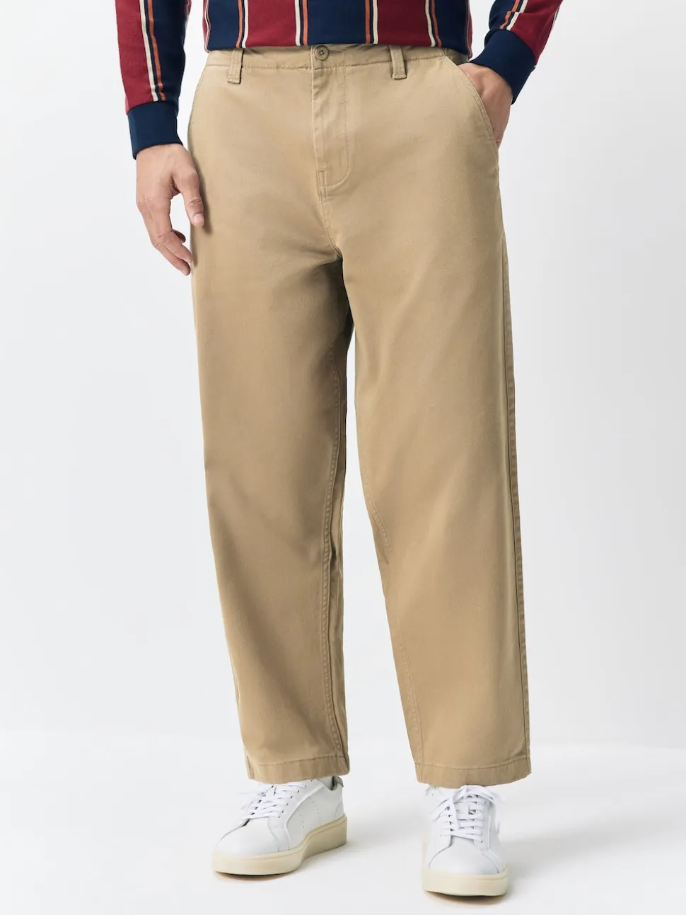 Stone Barrel Fit Authentic Cotton Rich Stretch Trousers