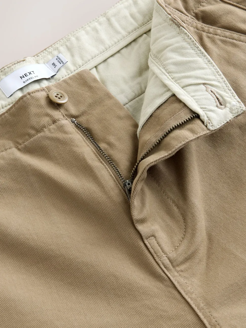 Stone Barrel Fit Authentic Cotton Rich Stretch Trousers