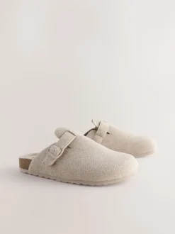 Stone Buckle Mule Slippers