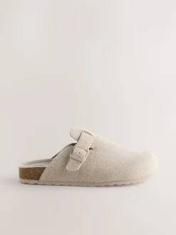 Stone Buckle Mule Slippers