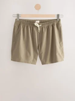 Stone Contrast Stitch Swim Shorts