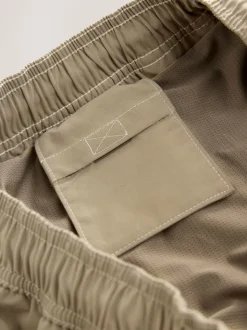 Stone Contrast Stitch Swim Shorts
