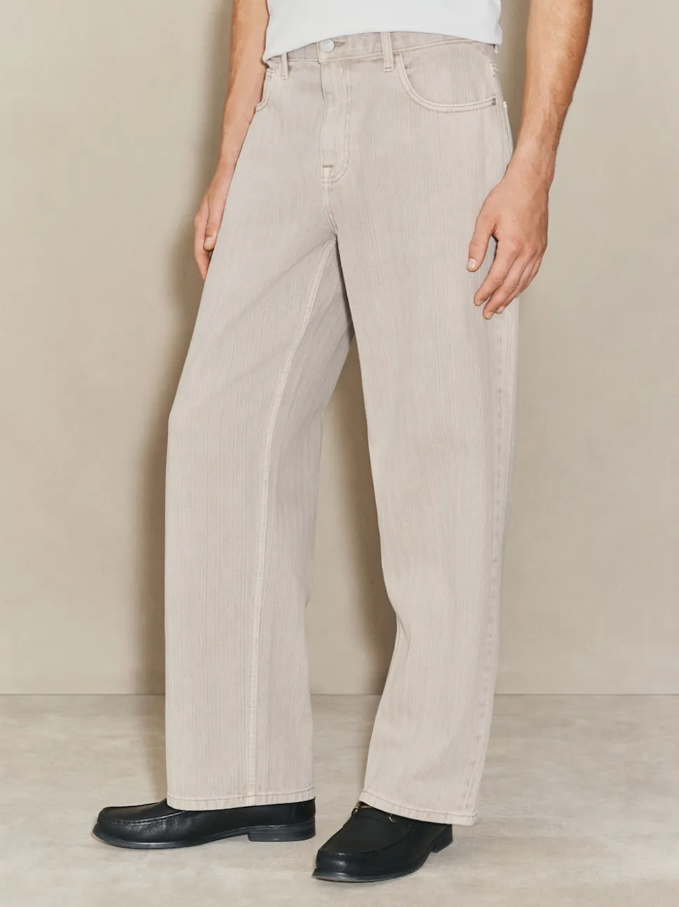 Stone Edit Textured Baggy Jeans