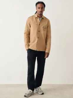 Stone License Ford Back Print Canvas Shacket