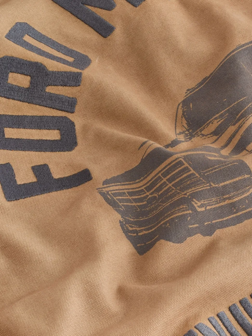 Stone License Ford Back Print Canvas Shacket