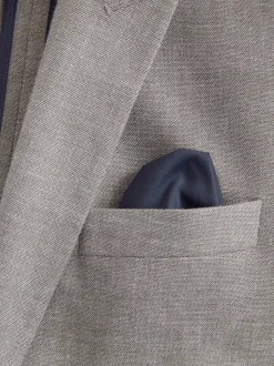 Stone Linen Blend Texture Suit Jacket