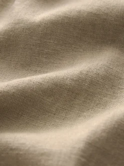 Stone Natural Linen Viscose Drawstring Trousers