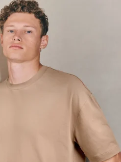 Stone Neutral Oversized Fit EDIT Heavyweight T-Shirt
