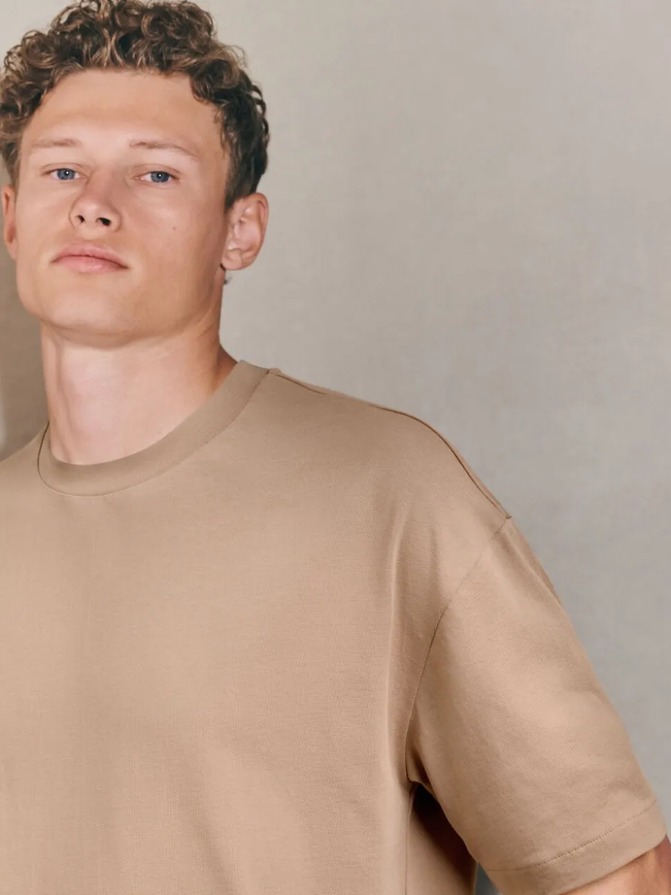 Stone Neutral Oversized Fit EDIT Heavyweight T-Shirt