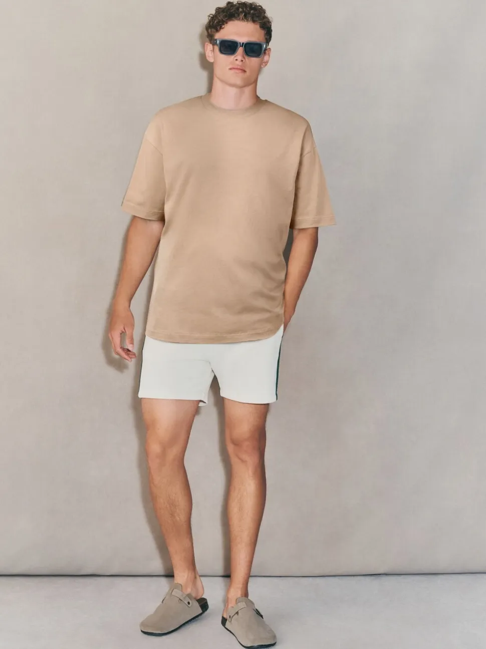 Stone Neutral Oversized Fit EDIT Heavyweight T-Shirt