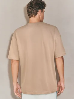 Stone Neutral Oversized Fit EDIT Heavyweight T-Shirt