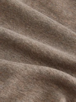 Stone Neutral Velour Lined Zip Through Hoodie