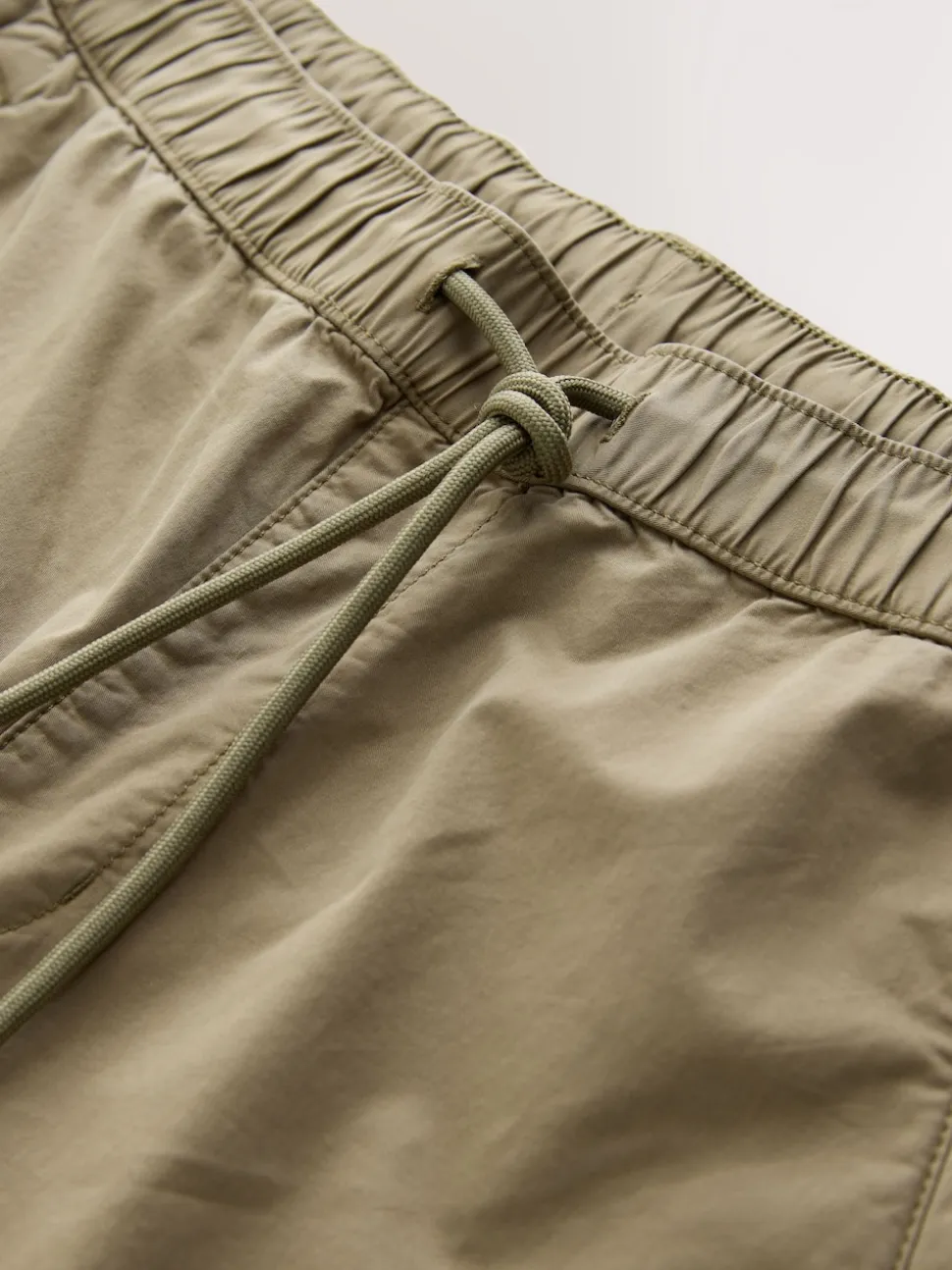Stone Regular Tapered Fit Cotton Stretch Cargo Trousers