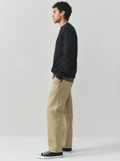 Stone Regular Tapered Fit Authentic Sunbleached Trousers