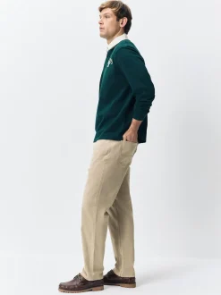Stone Regular Tapered Fit 5 Pocket Soft Touch Trousers