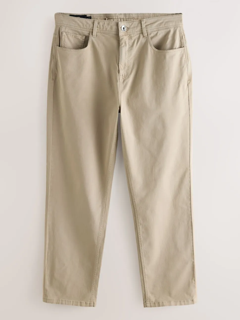 Stone Regular Tapered Fit 5 Pocket Soft Touch Trousers