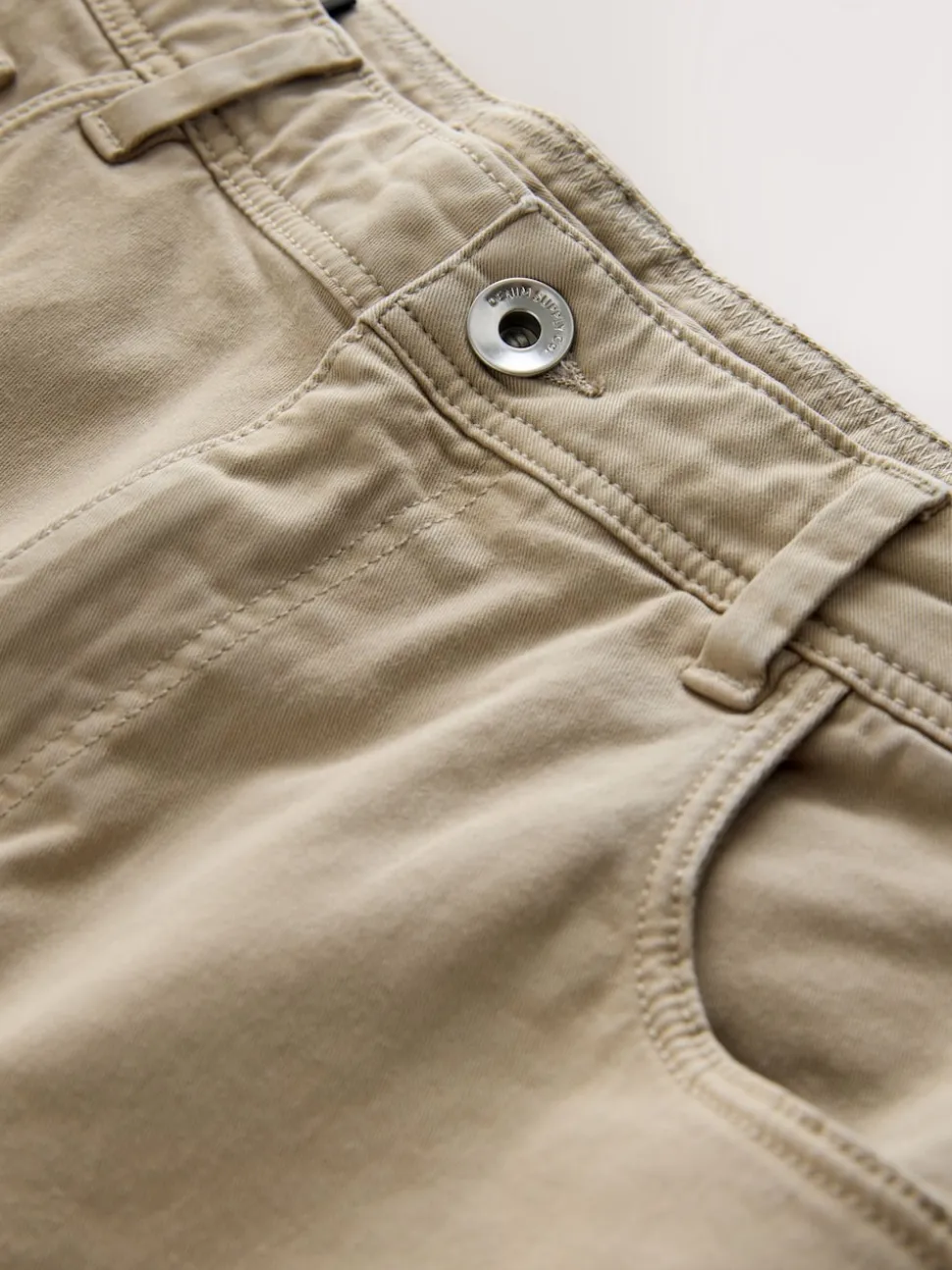 Stone Regular Tapered Fit 5 Pocket Soft Touch Trousers