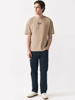 Stone Relaxed Fit Graphic Print Heavy Weight T-Shirt