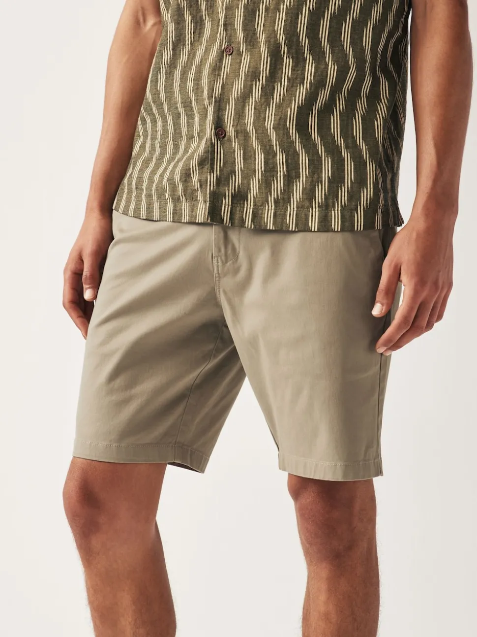 Stone Relaxed Fit Stretch Chinos Shorts