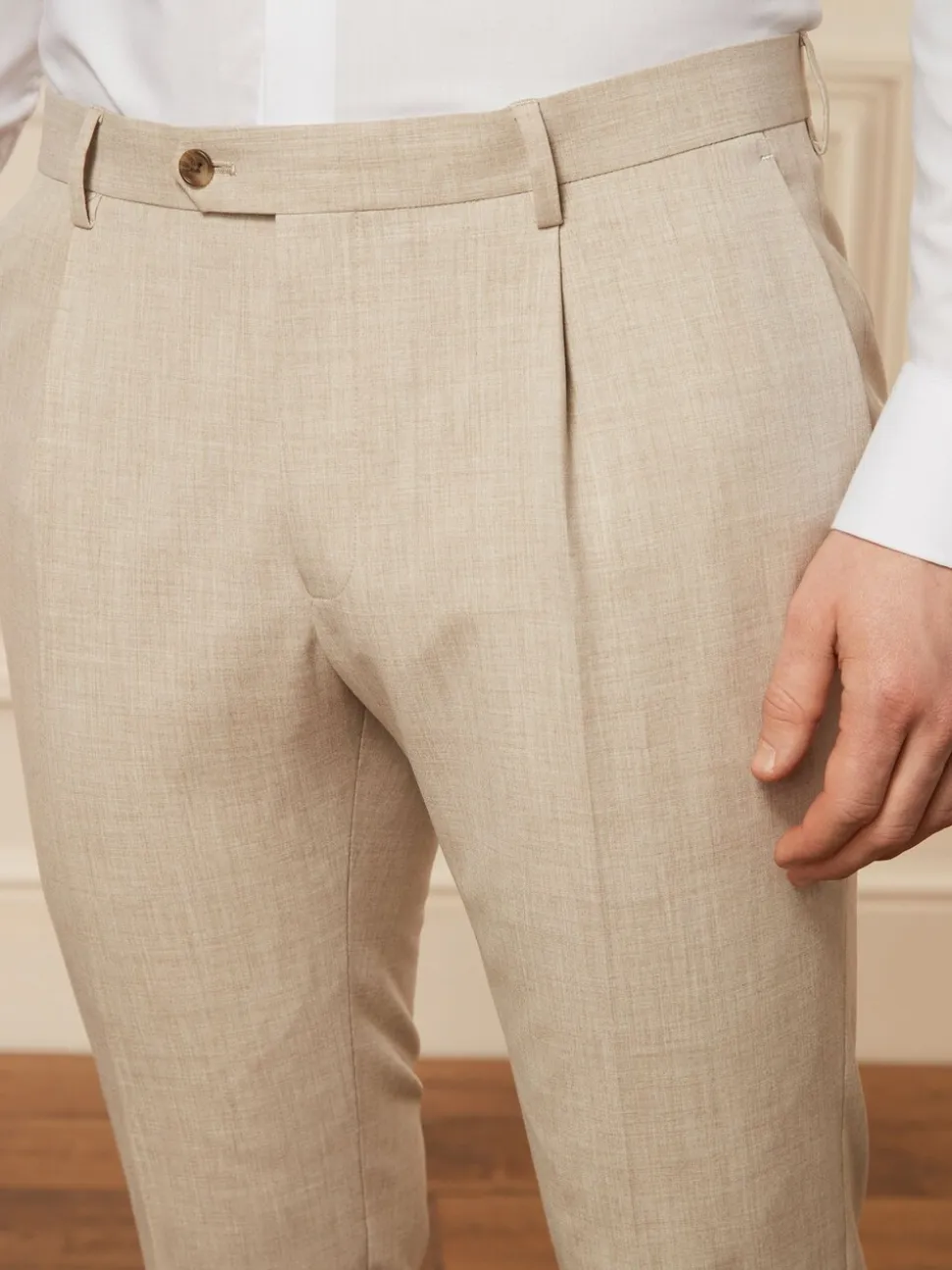 Stone Skinny Fit Motionflex Stretch Suit Trousers
