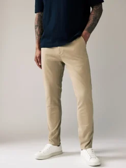 Stone Skinny Fit Stretch Chinos Trousers
