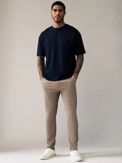 Stone Skinny Fit Stretch Chinos Trousers