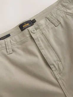 Stone Slim Fit Cotton Stretch Cargo Trousers