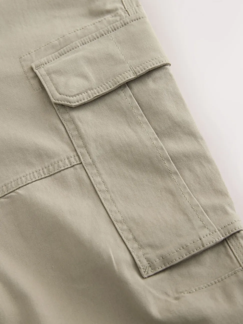 Stone Slim Fit Cotton Stretch Cargo Trousers