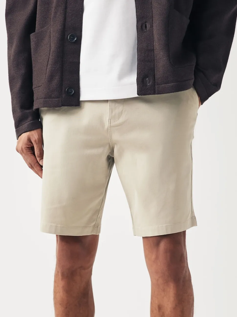 Stone Slim Fit Stretch Chinos Shorts