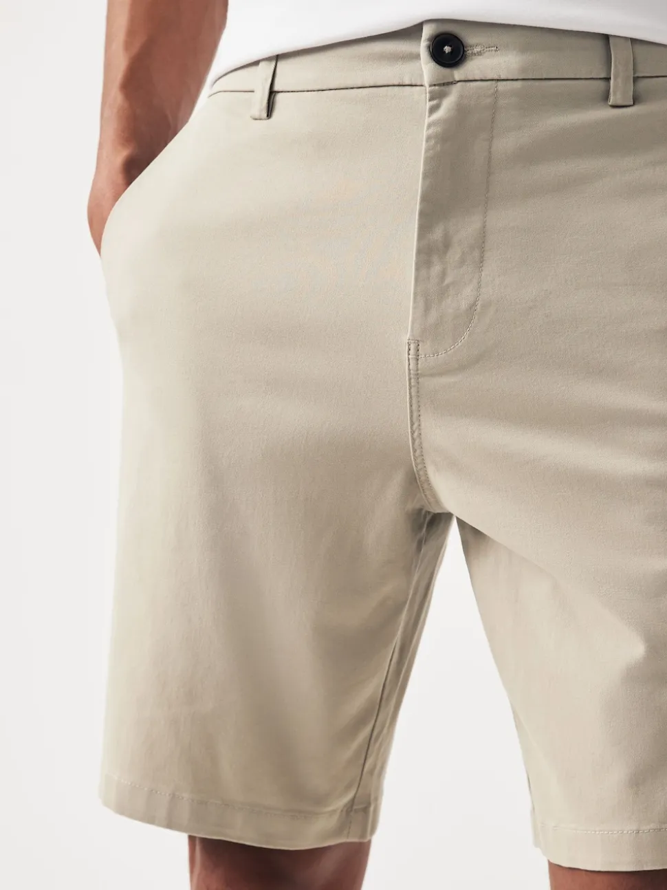 Stone Slim Fit Stretch Chinos Shorts