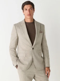 Stone Slim Fit Wool Blend Donegal Suit Jacket
