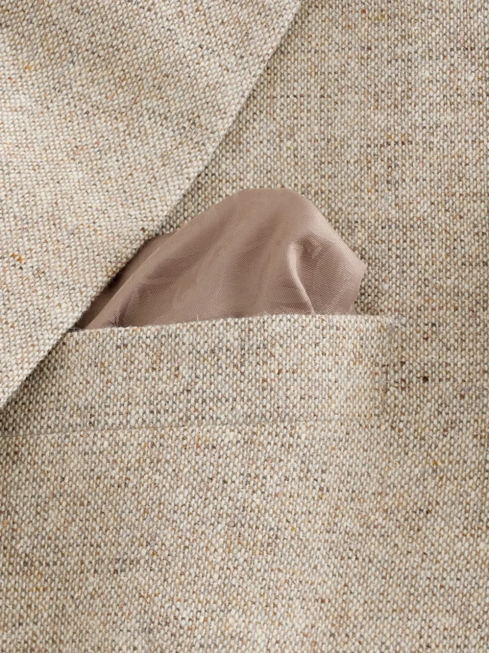 Stone Slim Fit Wool Blend Donegal Suit Jacket
