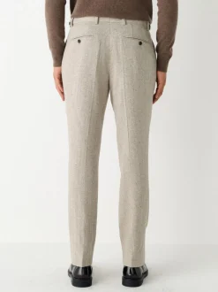 Stone Slim Fit Wool Blend Donegal Suit Trousers