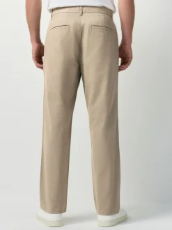 Stone Straight Fit 100% Cotton Chino Trousers