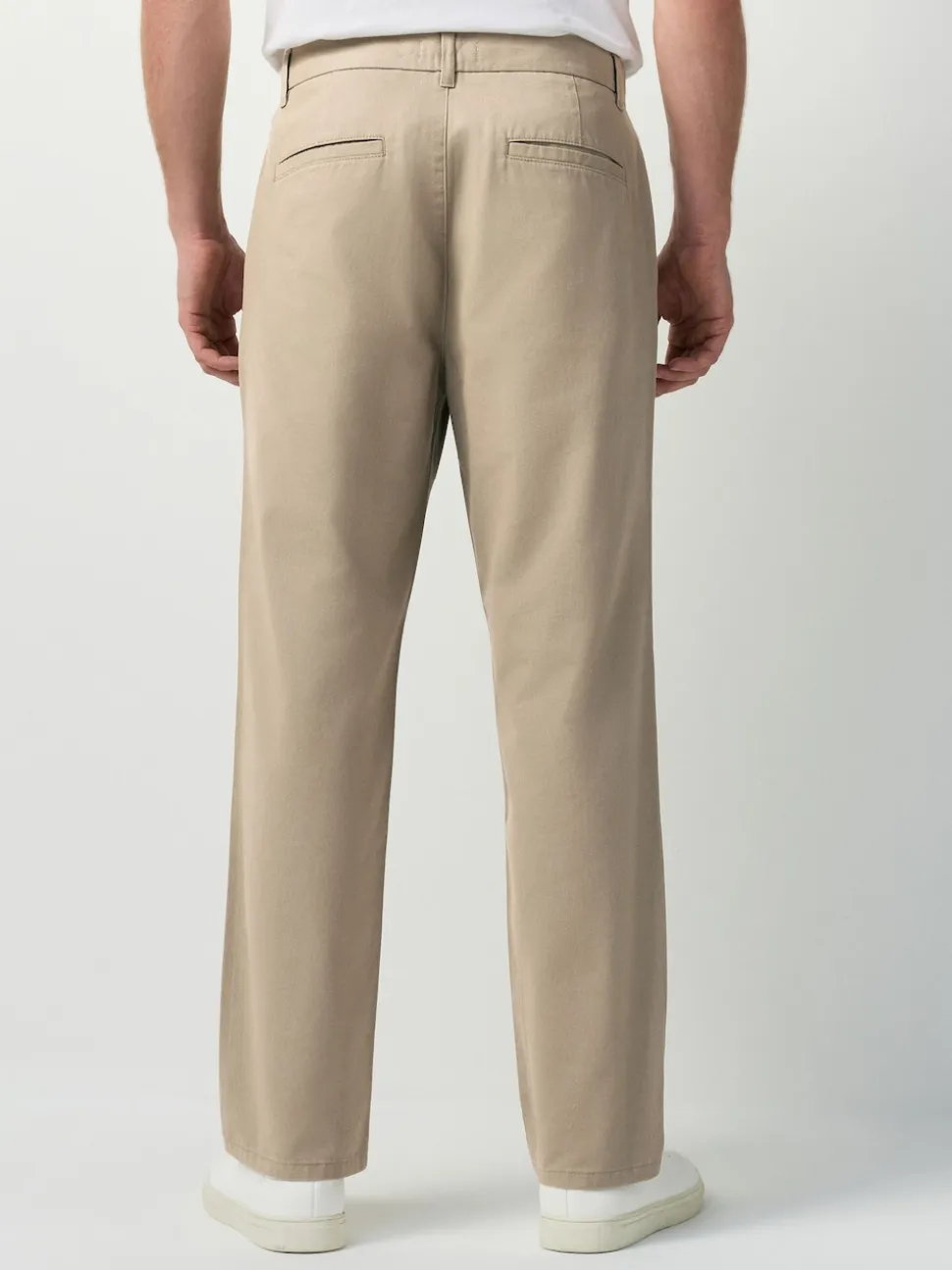 Stone Straight Fit 100% Cotton Chino Trousers