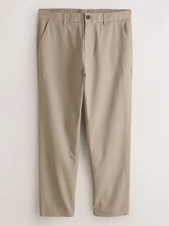 Stone Straight Fit 100% Cotton Chino Trousers