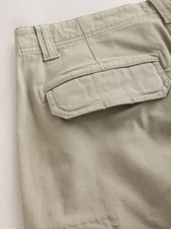 Stone Straight Fit Cotton Stretch Cargo Trousers