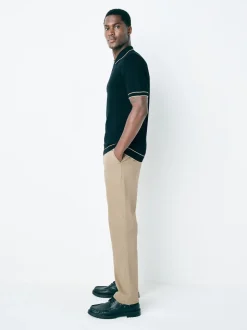 Stone Straight Fit Motionflex Chino Trousers