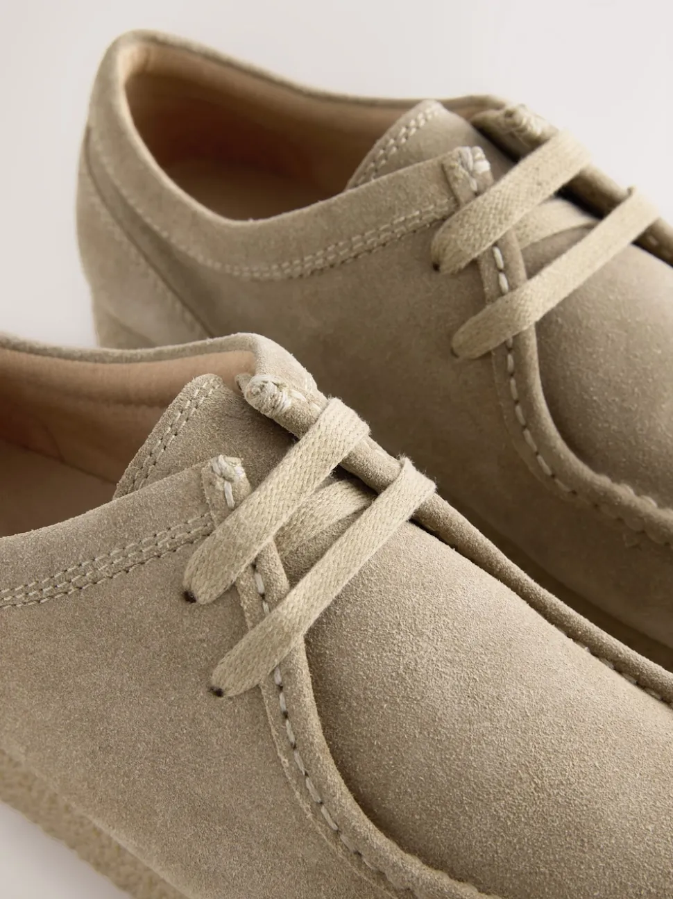 Stone Suede Apron Shoes