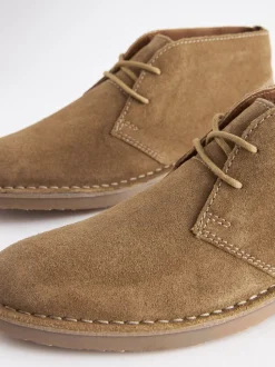 Stone Suede Desert Boots