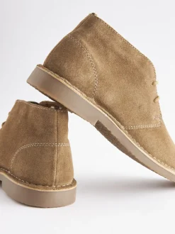 Stone Suede Desert Boots