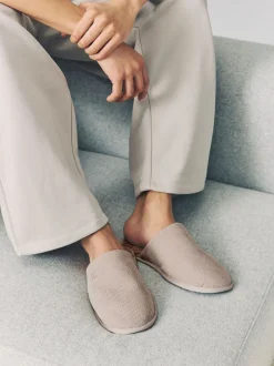 Stone Textured Mule Slippers