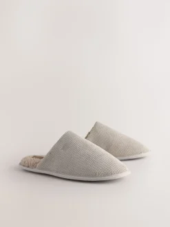 Stone Textured Mule Slippers