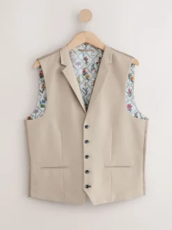 Stone Textured Suit Waistcoat