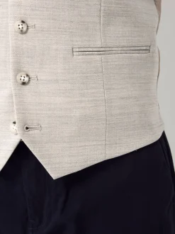 Stone Textured Suit Waistcoat
