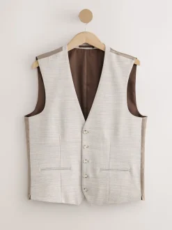Stone Textured Suit Waistcoat