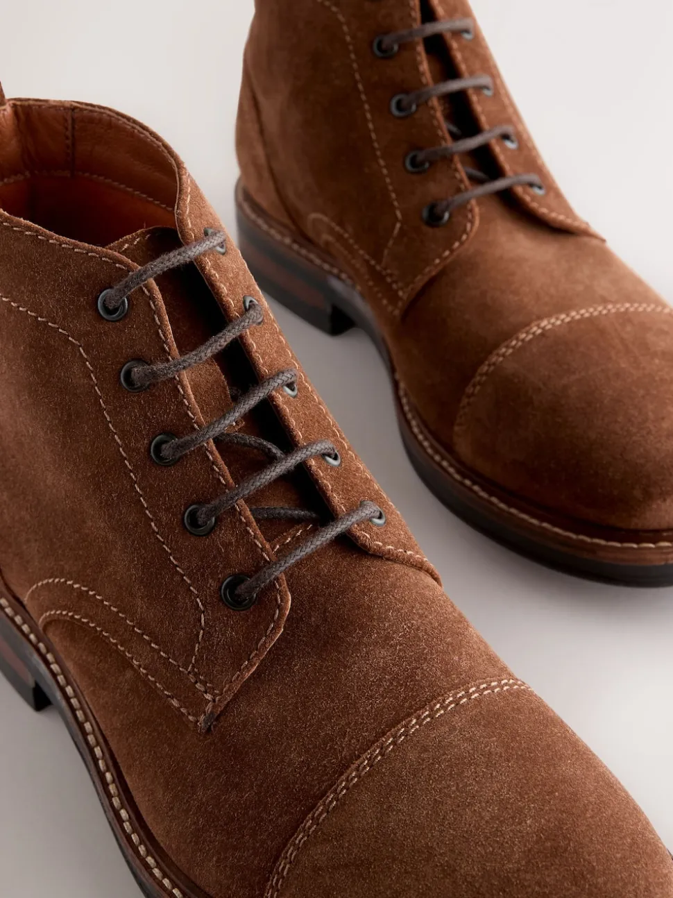 Stone Toecap Leather Boots