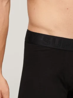 Superdry Black 100% Cotton Boxer Shorts 3 Packs