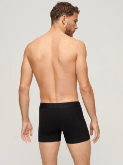 Superdry Black 100% Cotton Boxer Shorts 3 Packs